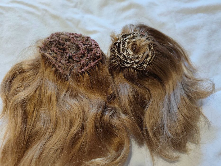 Натуральне волосся шиньон русий блонд натуральные волосы русые светлые