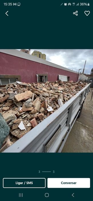 Recolha de  entulho móveis e  madeiras