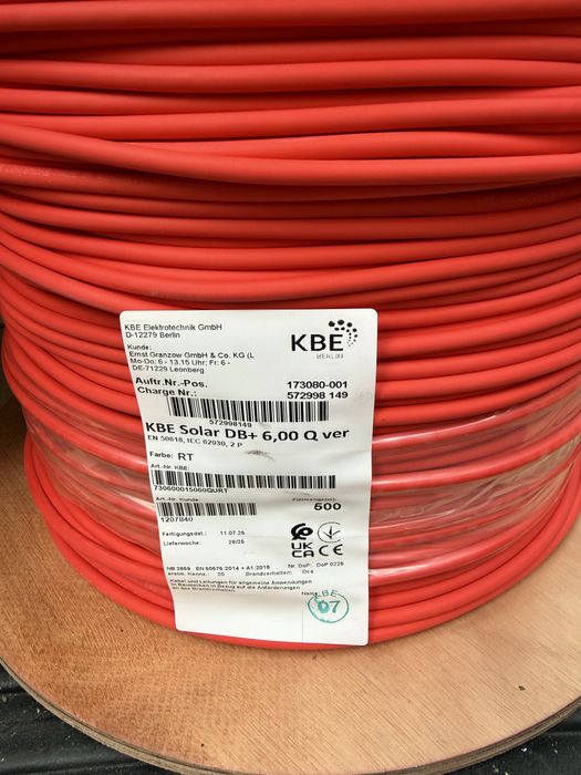 Кабель 6 мм для сонячних панеле