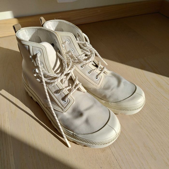 Trampki Palladium Pampa x RAINS - outdoor'owe, białe - unisex