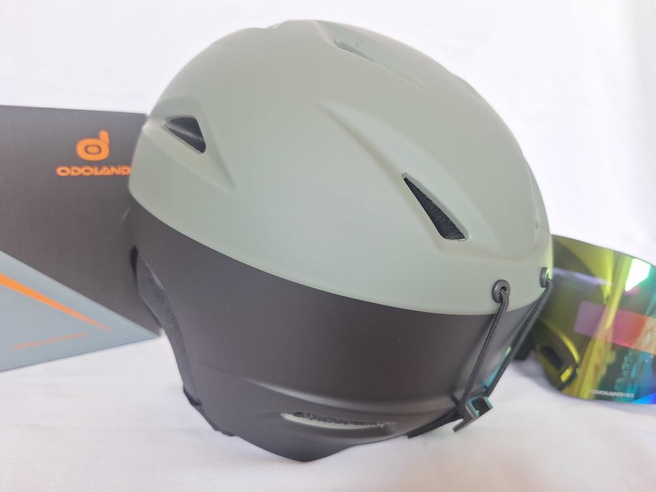 Kask narciarski Odoland SP0735 Black Green S 54-56cm Gogle