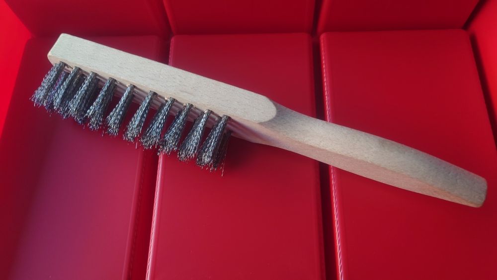 Szczotka druciana A120 drut stalowy ręczna 2 rzędowa SZCZOTPOL