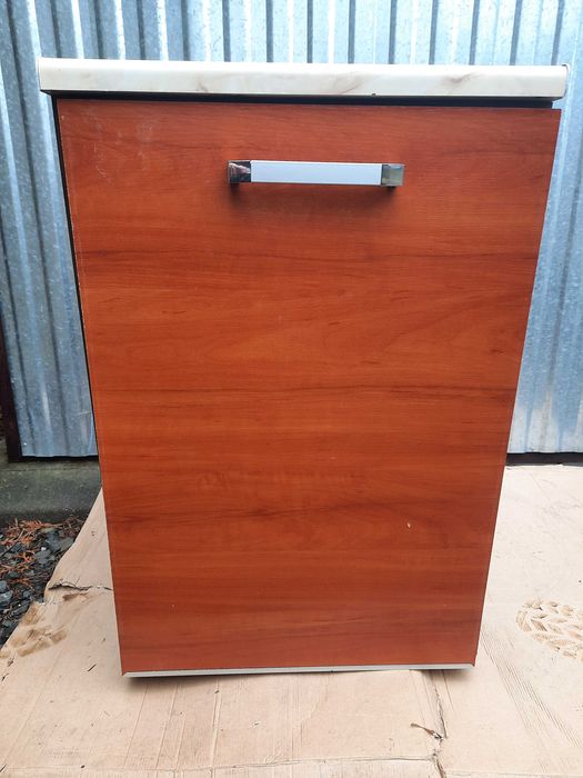 Szafka kuchenna dolna z blatem marmur 40 x 50cm front brązowy