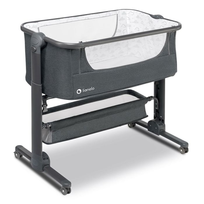 Приставне ліжечко Lionelo Timon Graphite