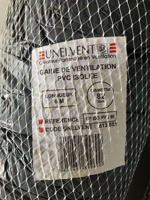 Condutas flexíveis isoladas – Ø80 / Ø82 / Ø125 – 6 m – ventilação