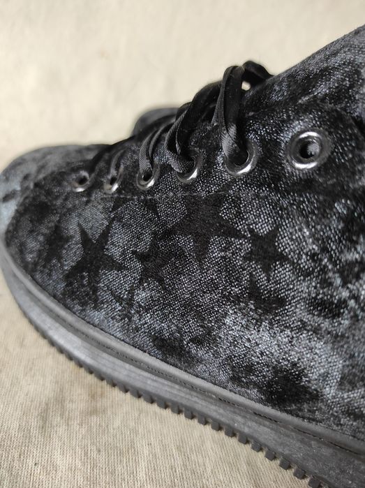 Czarne wzorzyste trampki sneakersy damskie nr 38