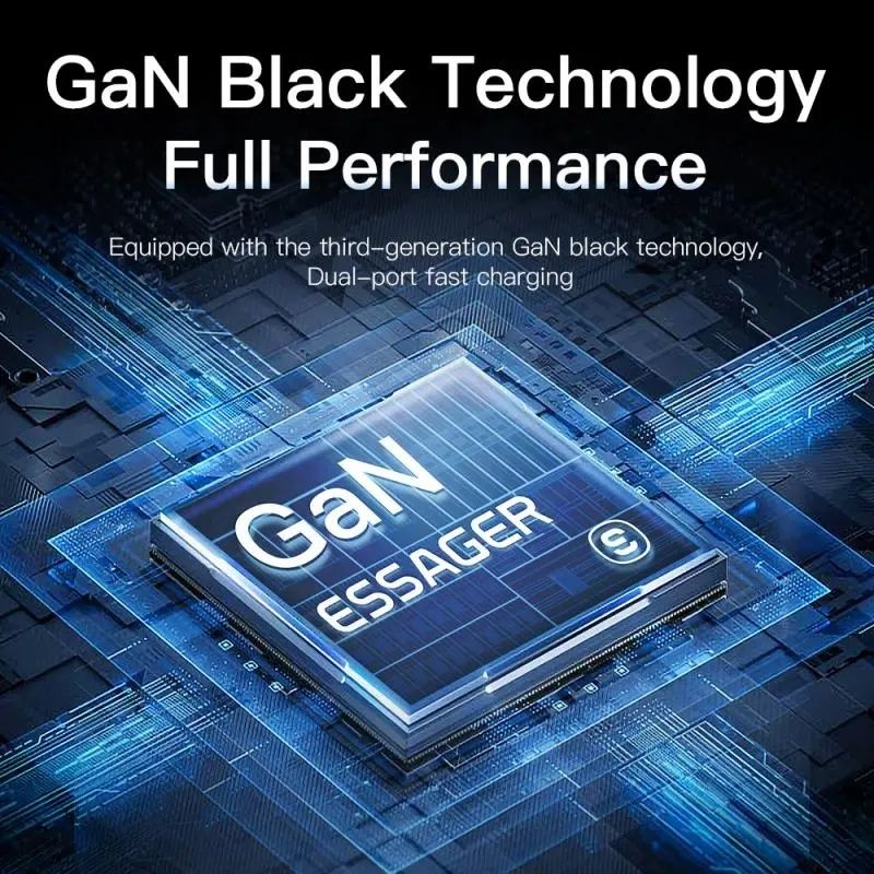 GaN 33W зарядка юсб+тайп си с дисплеем мощная ган USB+Type C тип-це ес .