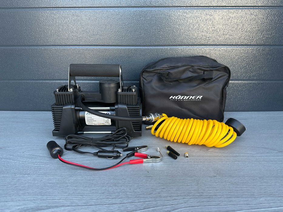 Автомобільний компресор K0NNER FT120 12В, 10 Атм, 120л/х,Автокомпресор