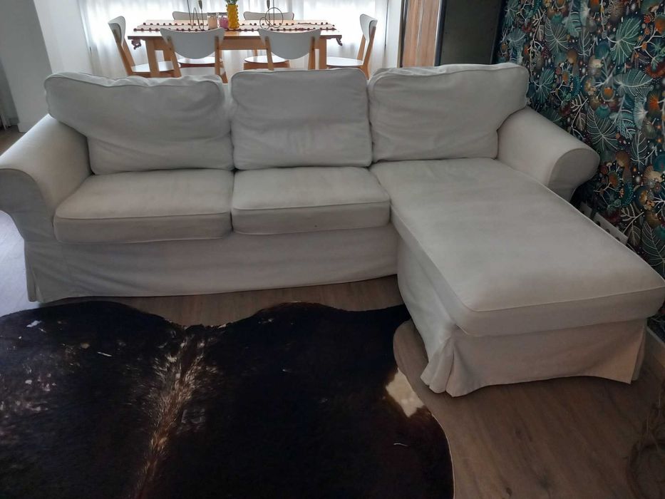 Sofá Ikea modelo ektorp de 3 lugares e chaise longue