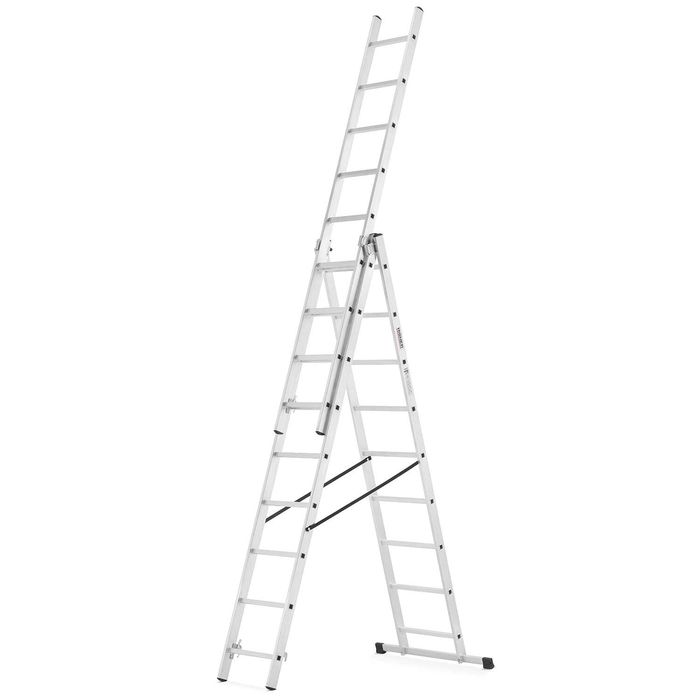 Drabina aluminiowa z opcją na schody 3x9 HIGHER 5,06m Hobby 150kg