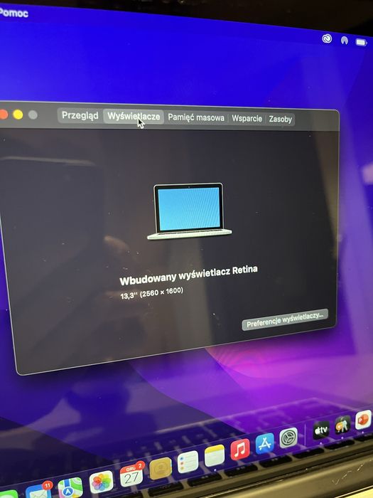 Macbook pro Retina 13 cali i5 128gb ssd