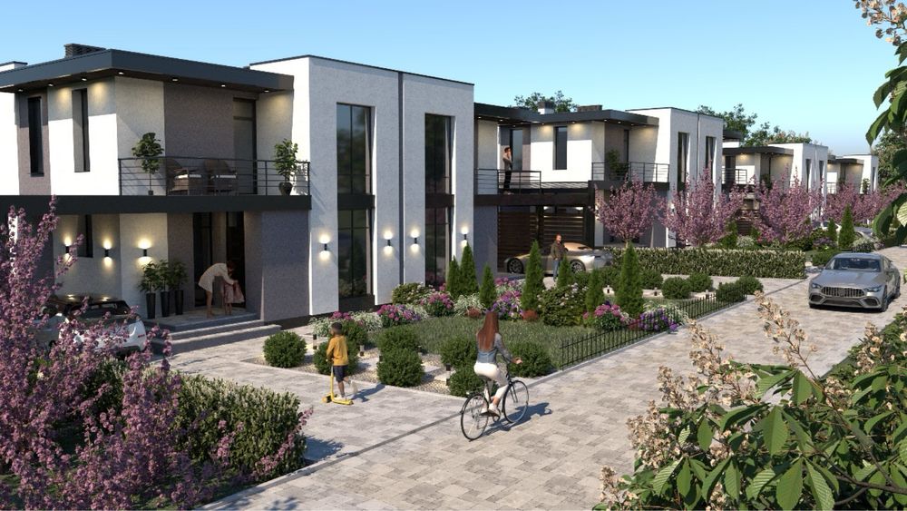 Продаж котеджів(дуплекс)коло Львова з сучасним проектом в с. Домажир