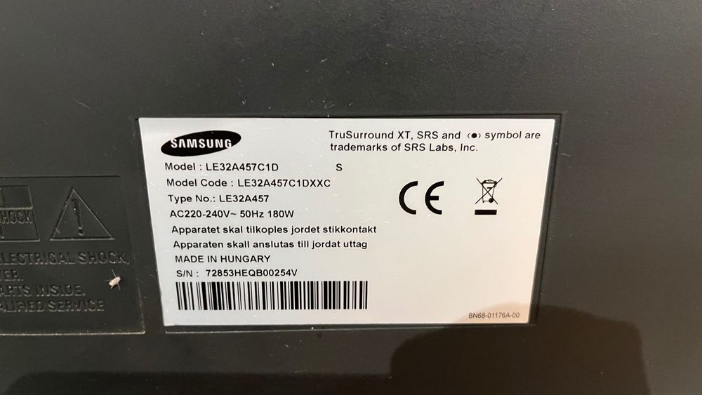TV para Peças ou reparar Sumsung 32