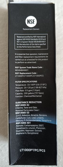 Filtro água LT1000P