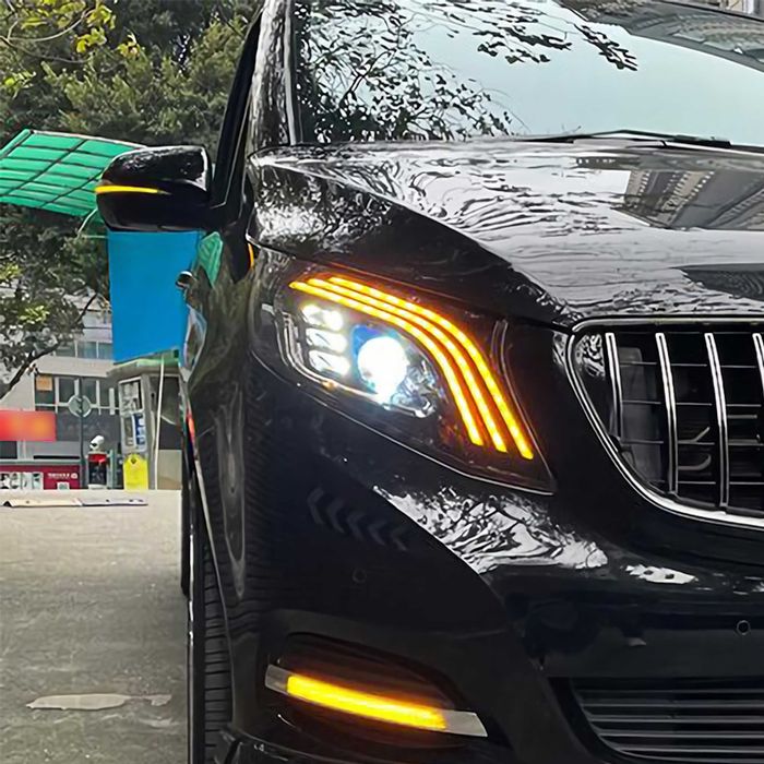 лед фары на вито 447 Mercedes vito w447 LED оптика
