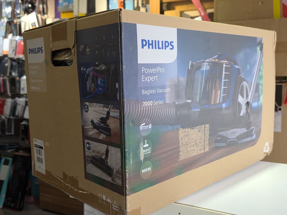 Пилосос Philips контейнерний безмішковий 7000 series, 900Вт, конт пил -2л, НЕРА, турбощітка, синій (FC9745/09)