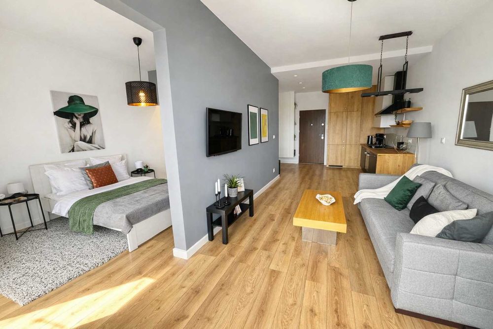2 pokojowy apartament 46,5m z balkonem, m. parkingowe, Brynów, bez prowizji