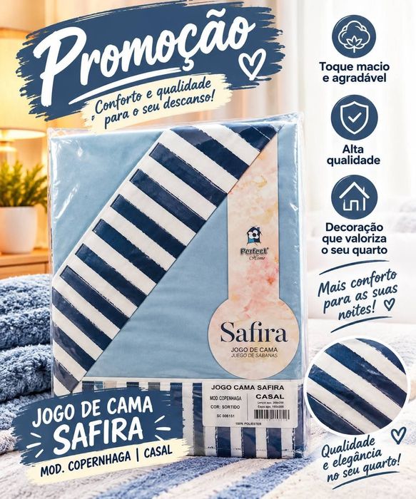 Conjunto de lençóis cama de casal