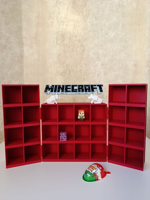 Стенд шафа‼️TNT Майнкрафт для фігурок Кіндер. Minecraft Kinder
