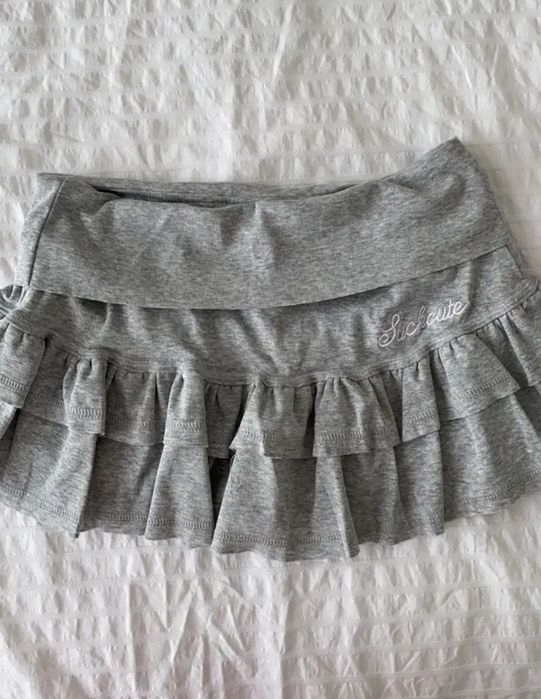 Міні-спідниця сіра в стилі y2k