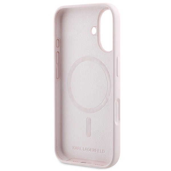 Karl Lagerfeld KLHMP16MSCMKCRHP iPhone 16 Plus 6.7" różowy/pink hardcase Silicone Karl&Choupette Ring MagSafe