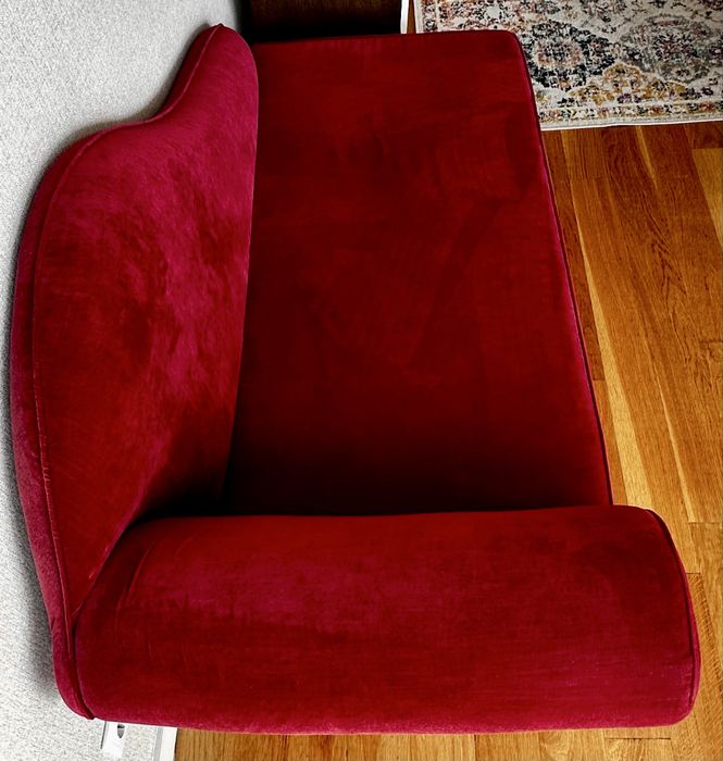 Chaise Longue vermelho cabaret / Bordeaux