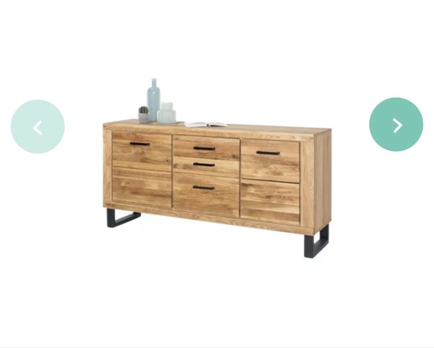 Zestaw mebli : komoda witryna stolik - DREWNO