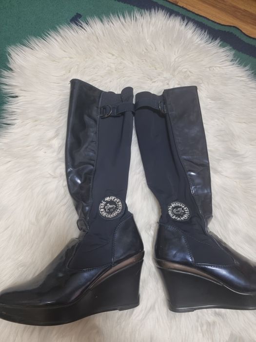 Kozaki przejściowe platforma 39 ciemny granat