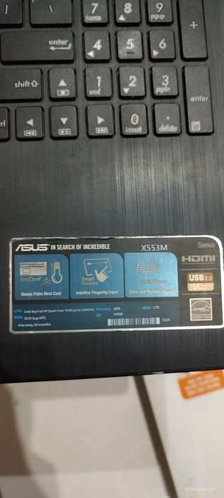 Laptop ASUS X553M 15,6 " Intel Celeron 4 GB / 1 TB czarny SAM ZASILACZ DUŻO WARTY zobacz inne ogłoszenia stolik z głośnikami Bluetooth