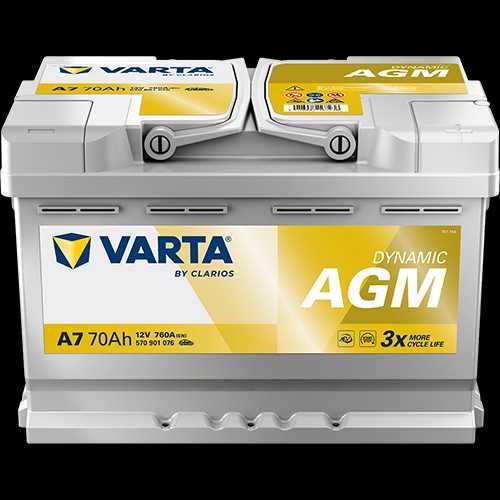 Akumulator 12V/70Ah/760A Varta Dynamic AGM