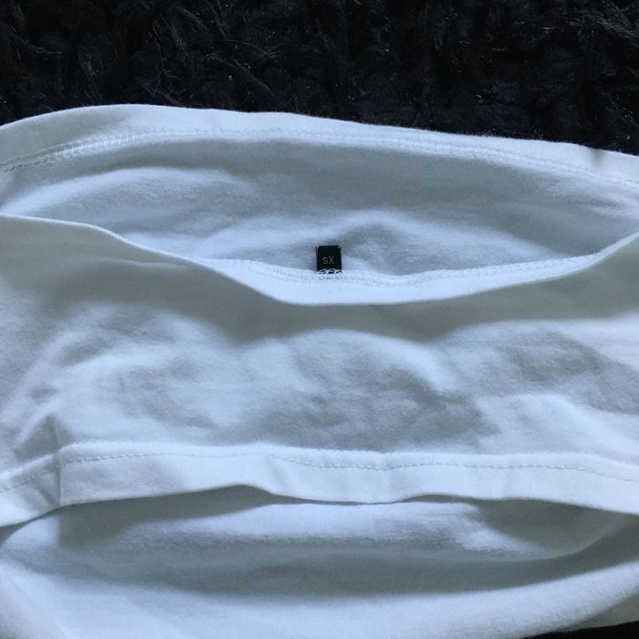 Biały / Czarny Stanik / Top Bandeau XS (2 pak) bawełniany