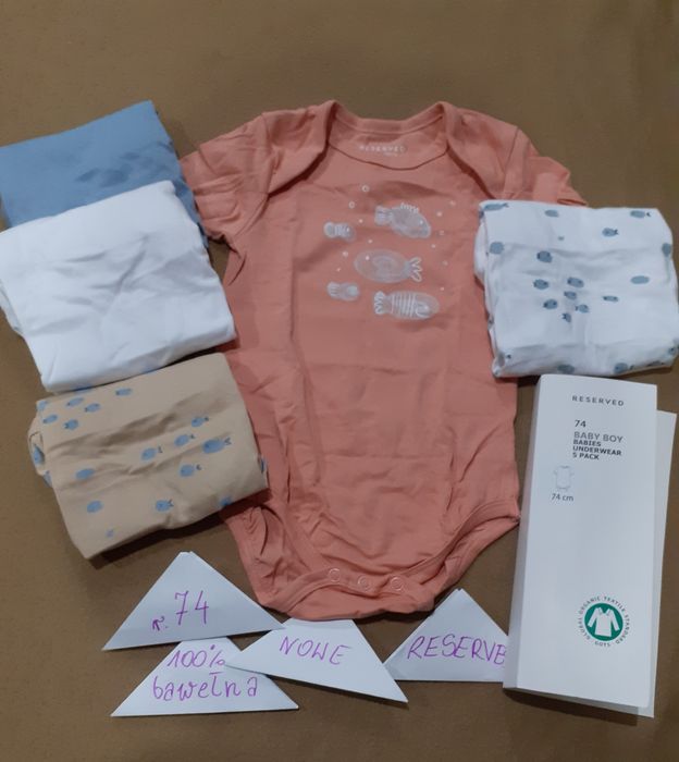 Nowe 5 body reserved 74 Na krótki rękaw