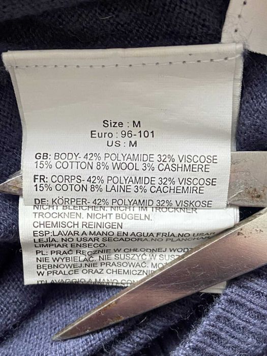 Bench męski sweter wełna kaszmir r. M