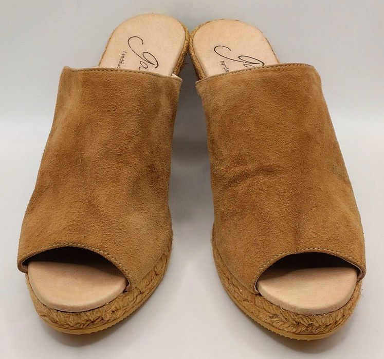 Espadryle damskie Gaimo brązowe na koturnie EU 39