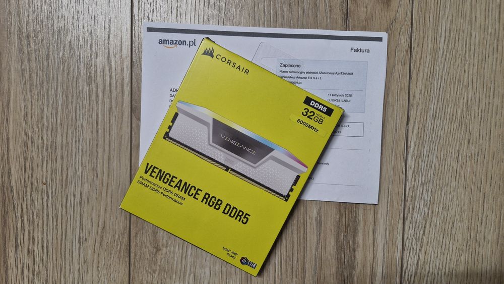 Pamięć Corsair Vengeance RGB DDR5 2x 16 GB 32 GB 6000 MHz CL30 NOWA