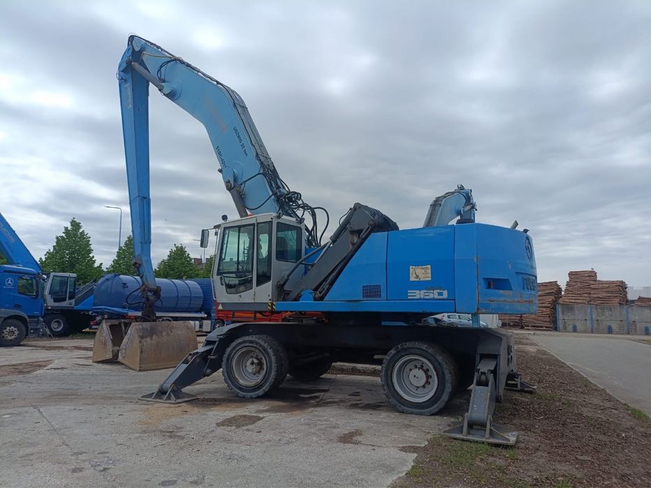 Fuchs mhl360 koparka przeładunkowa portowa dźwig