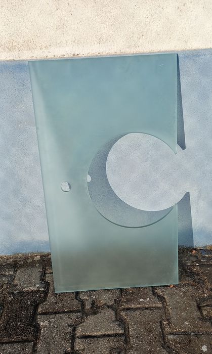 Tampo / Bancada de Vidro Fosco Temperado para Lavatório de Casa de Banho – 46 x 80 cm