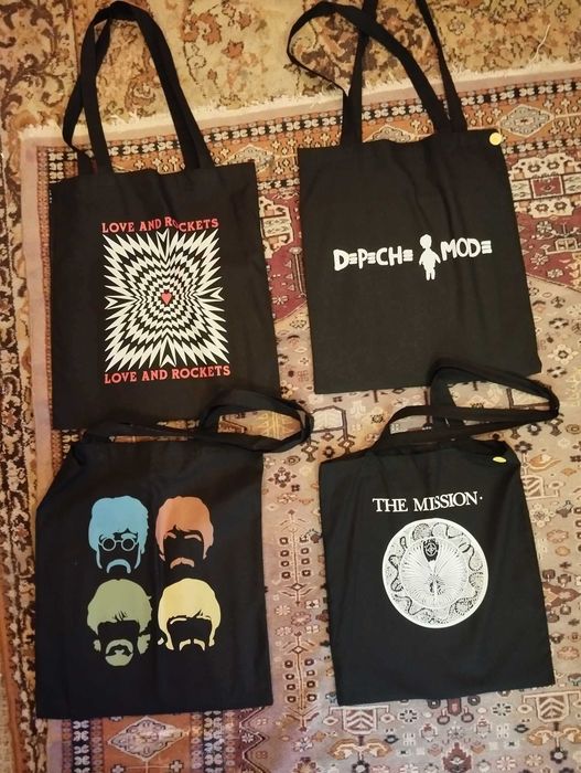 Sacos Pano / Tote Bags - Bandas  Bauhaus D.Mode J.Division D.Bowie...