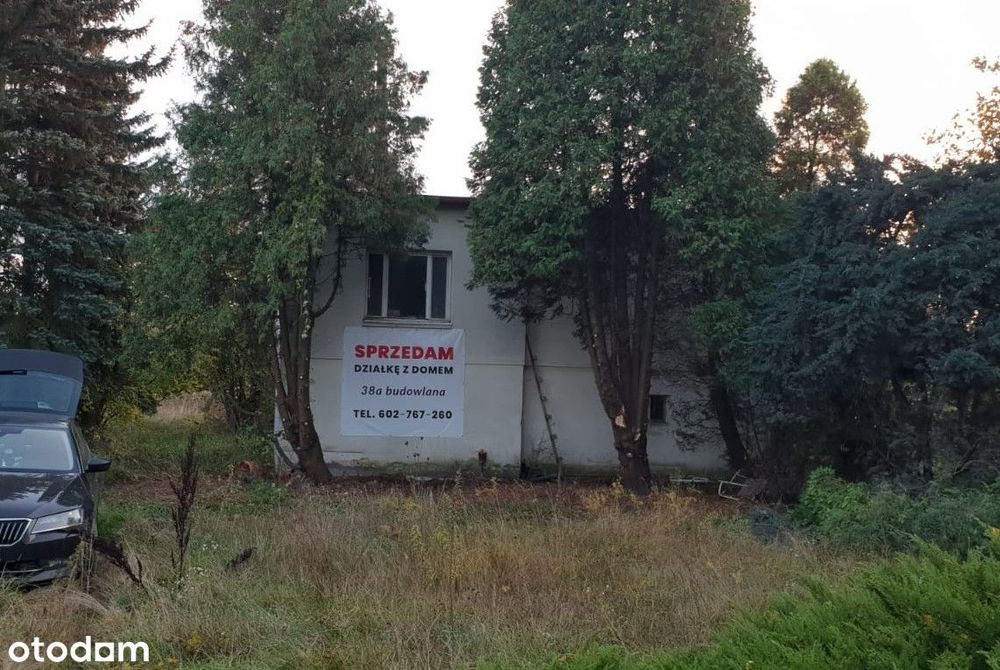 Działka budowlana 38 arów - możliwość wybudowania około 1400 m2 PUM