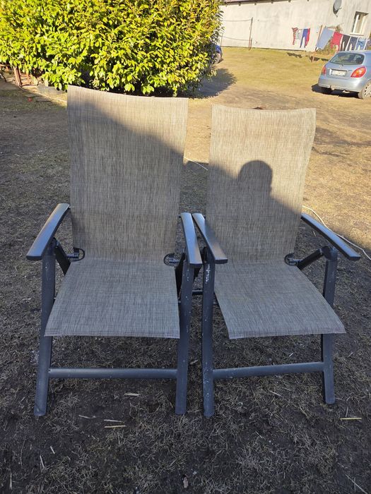 2 skladane krzesla ogrodowe
