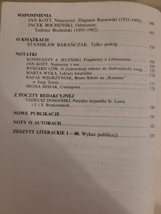 Zeszyty Literackie nr 41