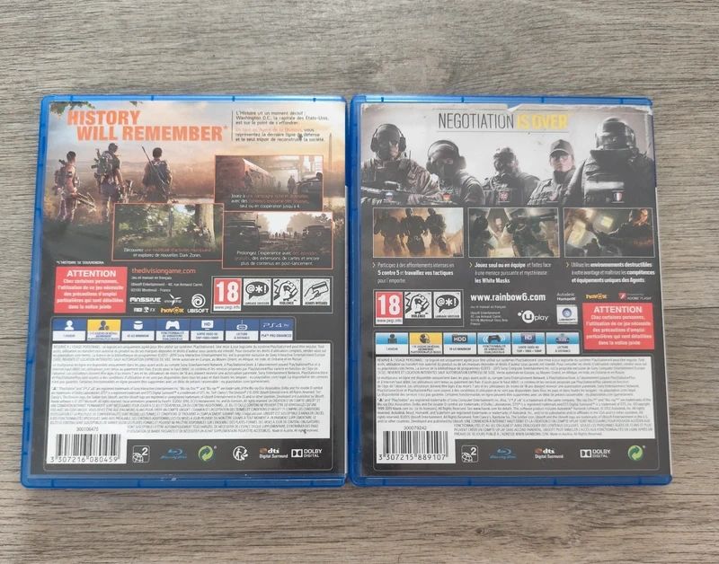 Lote Jogos Tom Clancy PS4 - The Division 2 e Rainbow Six Siege