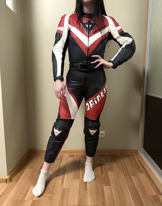 Шкіряний Жіночій Мото Костюм 2 в 1,Dainese,рр ХС/XS,Женский Кожанный