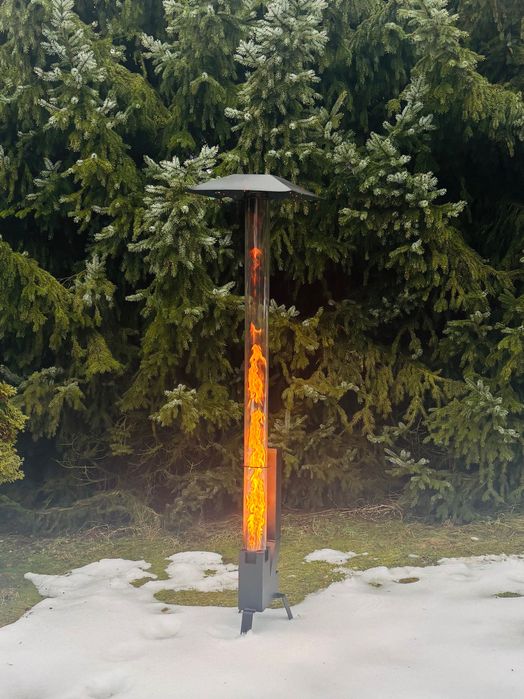 Parasol grzewczy na pellet piec rakietowy