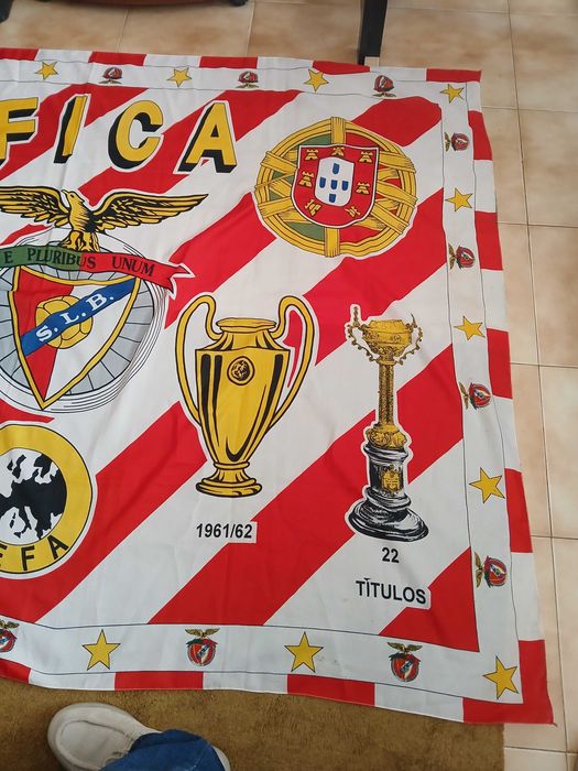 BENFICA-bandeira original do benfica anos 60 rarissima