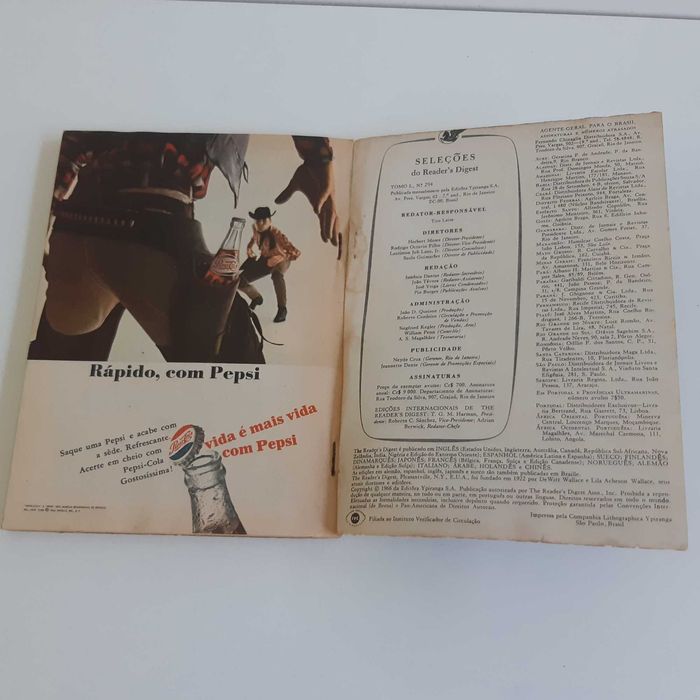 Revista Selecções do Readers Digest Agosto 1966