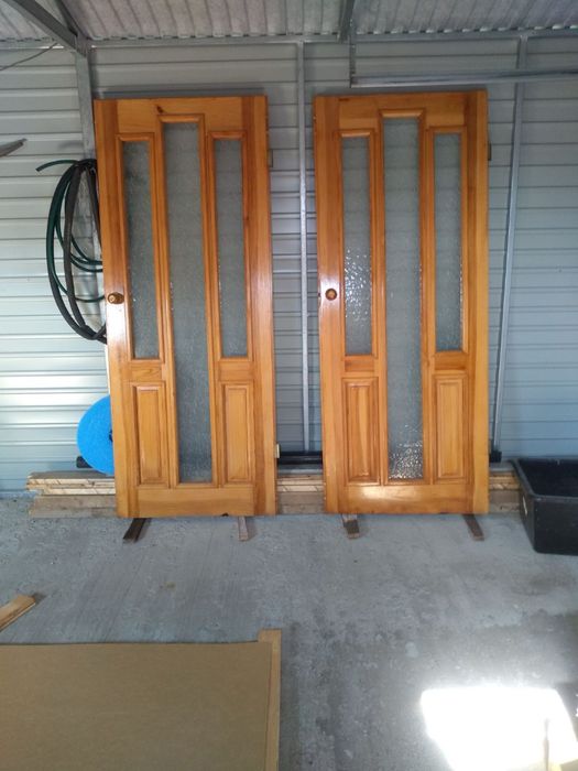 Drzwi 3 szt. drewniane