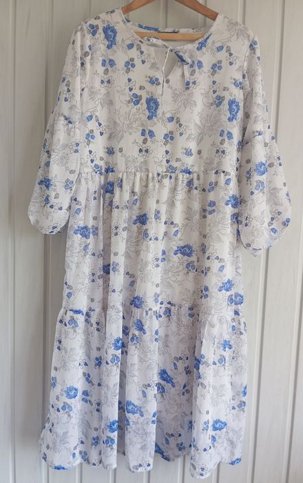 Платье шифоновое сарафан L