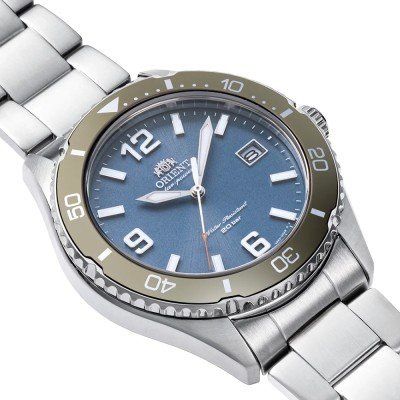 Orient Kamasu SOLAR RA-WJ0002L (39.9 mm) 200 m. WR, safira