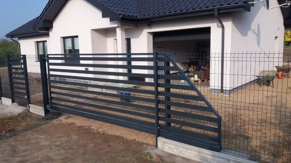 Brama palisadowa horyzontalna panelowa